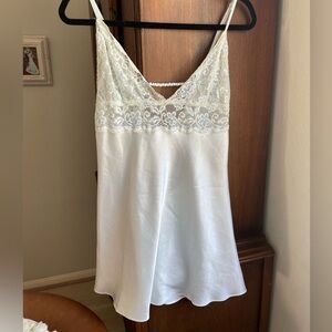 Elegant White Lace Chemise size medium